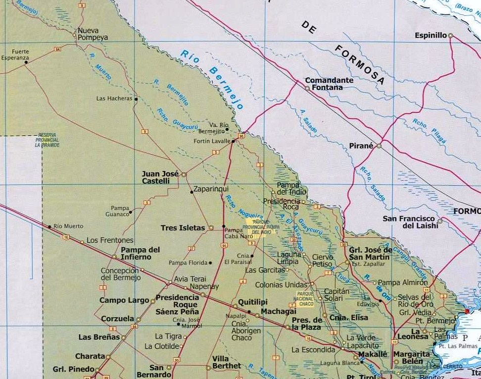 Mapas rutas del Chaco